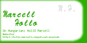 marcell hollo business card